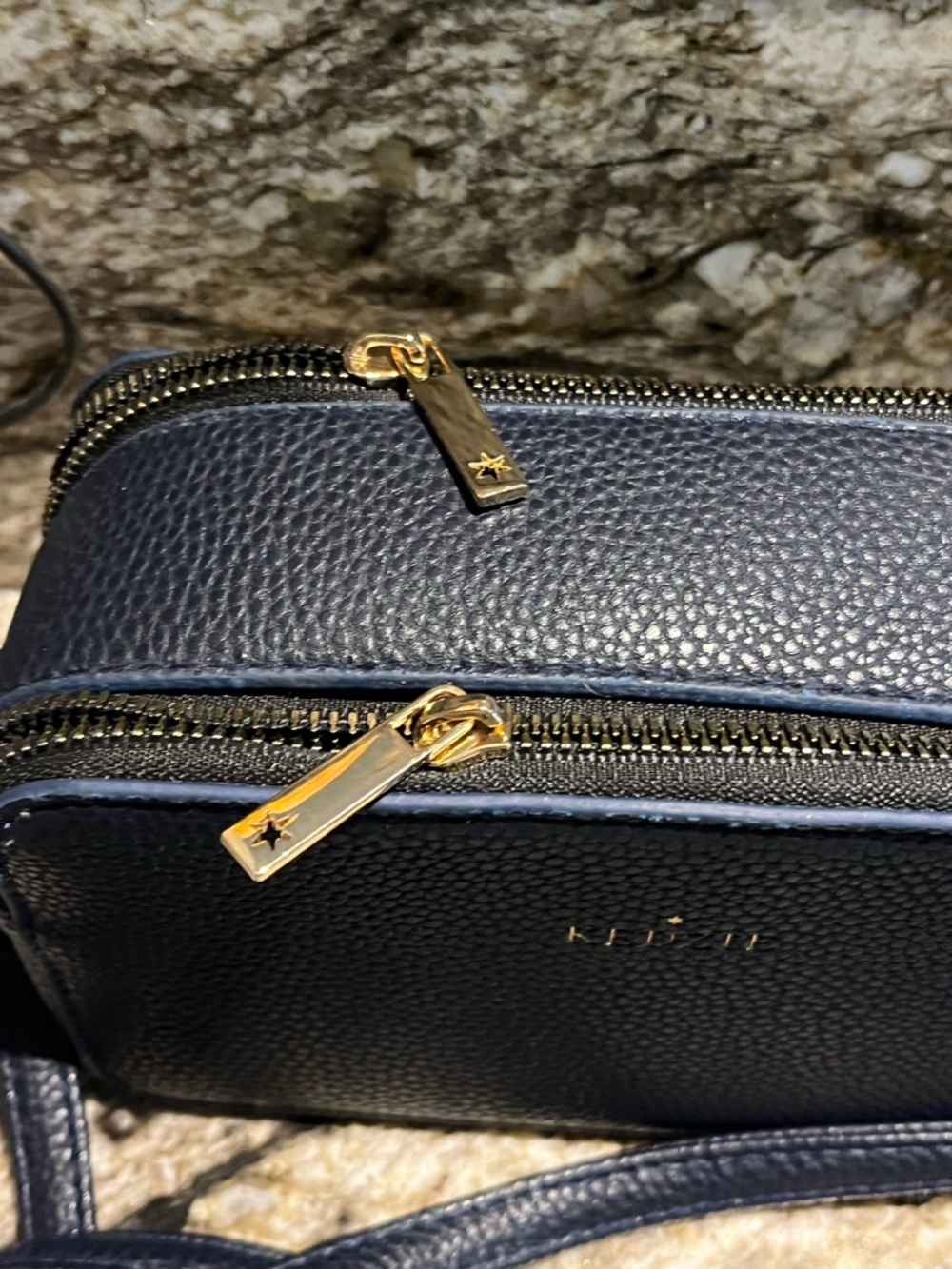 Kedzie Navy Crossbody Bag with Striped Extra Strap - Picture 12 of 15